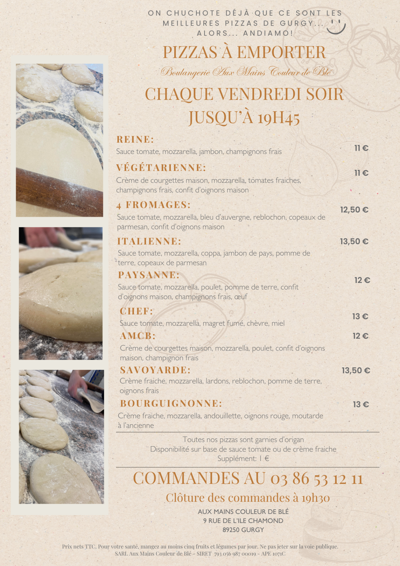 On chuchote deja que ce sont les meilleures pizzas de gurgy alors andiamo